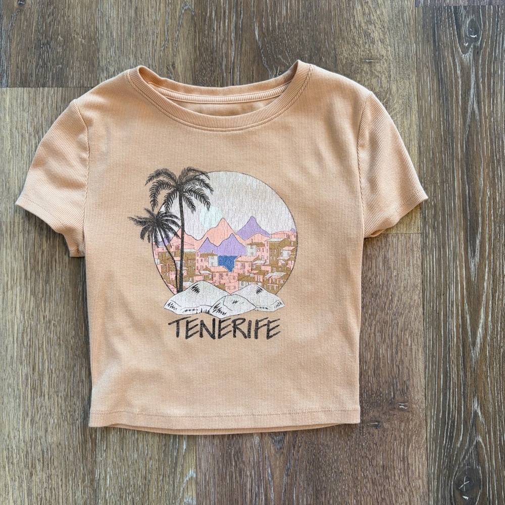 Seriously Soft Aeropostale tan baby graphic tee size S